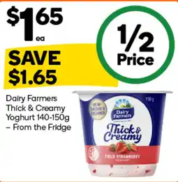 Woolworths Dairy Farmers Thick & Creamy Yoghurt offer