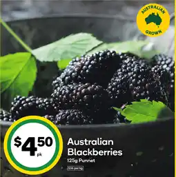 Woolworths Australian Blackberries offer