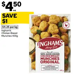 Woolworths Ingham's Chicken Breast Munchies Original offer
