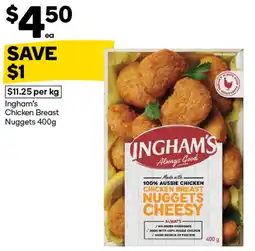 Woolworths Ingham's Chicken Breast Nuggets Cheesy offer