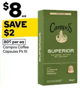 Woolworths Campos Coffee Capsules offer
