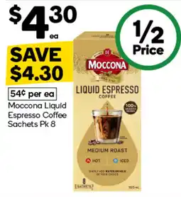 Woolworths Moccona Liquid Espresso Coffee offer
