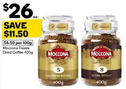 Woolworths Moccona Freeze Dried Coffee offer
