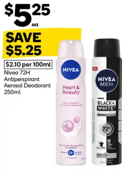 Woolworths Nivea 72H Antiperspirant Aerosol Deodorant offer