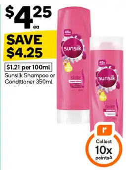 Woolworths Sunsilk Shampoo or Conditioner offer