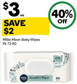 Woolworths Millie Moon Baby Wipes offer