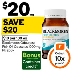 Woolworths Blackmores Odourless Fish Oil Capsules offer