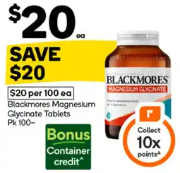 Woolworths Blackmores Magnesium Glycinate Tablets offer