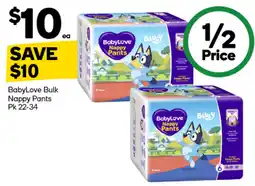 Woolworths BabyLove Nappy Pants offer