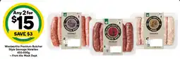 Woolworths Woolworths Premium Butcher Style Sausage Varieties offer