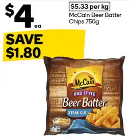 Woolworths McCain Beer Batter Chips offer