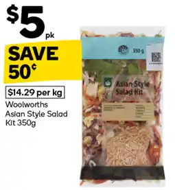 Woolworths Woolworths Asian Style Salad Kit offer