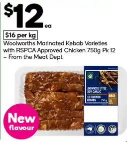 Woolworths Woolworths Marinated Kebab Varieties offer