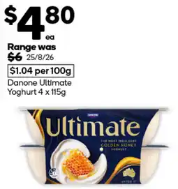 Woolworths Danone Ultimate Yoghurt offer
