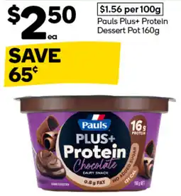 Woolworths Pauls Plus+ Protein Dessert Pot offer