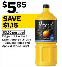 Woolworths Original Juice Black Label Varieties offer