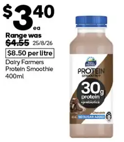 Woolworths Dairy Farmers Protein Smoothie offer