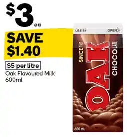 Woolworths Oak Flavoured Milk offer