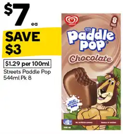 Woolworths Streets Paddle Pop Chocolate offer