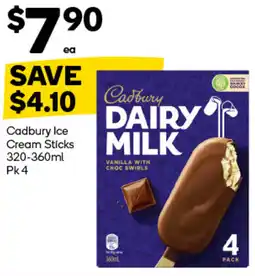 Woolworths Cadbury Ice Cream Sticks offer
