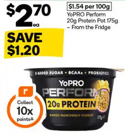 Woolworths YoPRO Perform 20g Protein offer