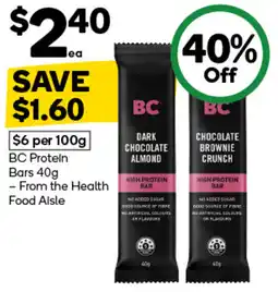 Woolworths BC Protein Bars offer