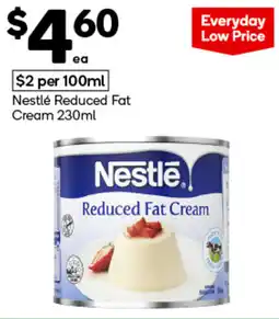Woolworths Nestlé Reduced Fat Cream offer