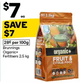 Woolworths Brunnings Organic+ Fruit & Citrus Food offer