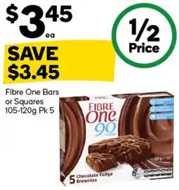 Woolworths Fibre One Bars or Squares offer