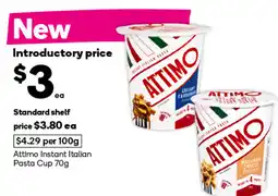 Woolworths Attimo Instant Italian Pasta Cup offer