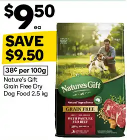 Woolworths Nature's Gift Grain Free Dry Dog Food offer