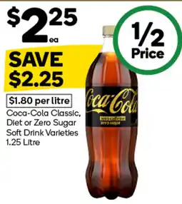 Woolworths Coca-Cola Classic, Diet or Zero Sugar Soft Drink Varieties offer