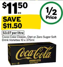 Woolworths Coca-Cola zero caffeine zero sugar offer