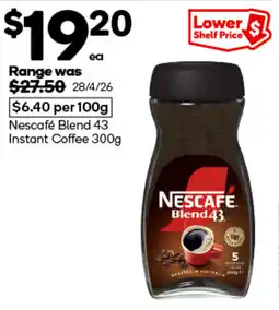 Woolworths Nescafe Blend 43 Instant Coffee offer