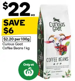Woolworths Curious Goat Coffee Beans offer