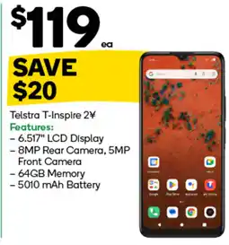 Woolworths Telstra T-Inspire 2¥ offer