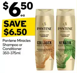 Woolworths Pantene Miracles Shampoo or Conditioner offer