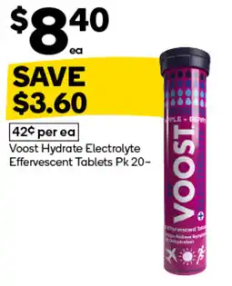 Woolworths Voost Hydrate Electrolyte Effervescent Tablets offer