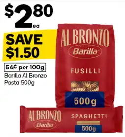 Woolworths Barilla Al Bronzo Pasta offer