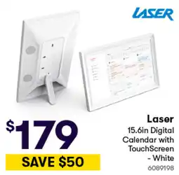 Woolworths Laser 15.6in Digital Calendar with TouchScreen - White offer