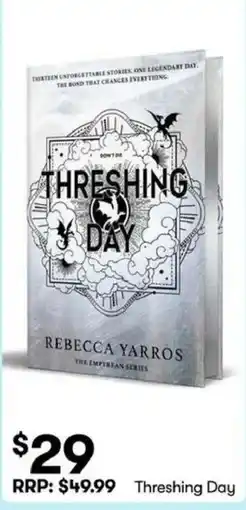 BIG W Threshing Day by Rebecca Yarros offer