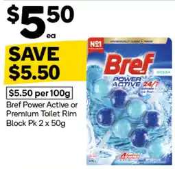 Woolworths Bref Power Active Toilet Rim Block offer