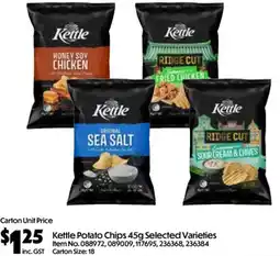 C-Store Distribution Kettle Potato Chips 45g Selected Varieties offer