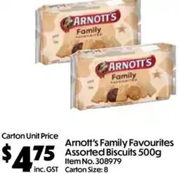 C-Store Distribution Arnott's Family Favourites Assorted Biscuits offer