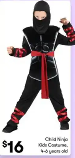 BIG W Child Ninja Kids Costume offer