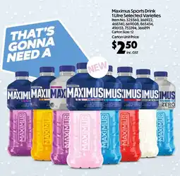 C-Store Distribution Maximus Sports Drink 1 Litre Selected Varieties offer