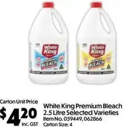 C-Store Distribution White King Premium Bleach offer