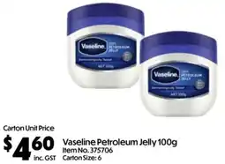 C-Store Distribution Vaseline Petroleum Jelly 100g offer