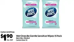 C-Store Distribution Wet Ones Be Gentle Sensitive Wipes offer