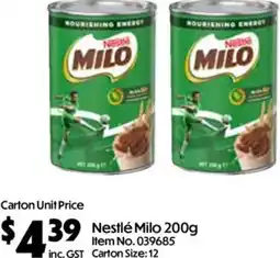 C-Store Distribution Nestlé Milo offer